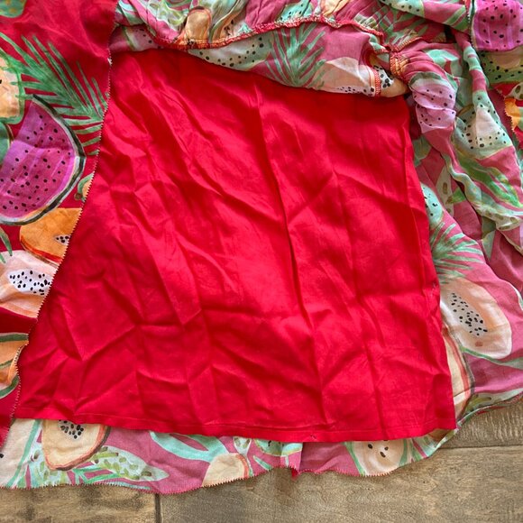 FARM Rio NWT one-shoulder tiered fruit maxi dress (XL) - Picture 8 of 11